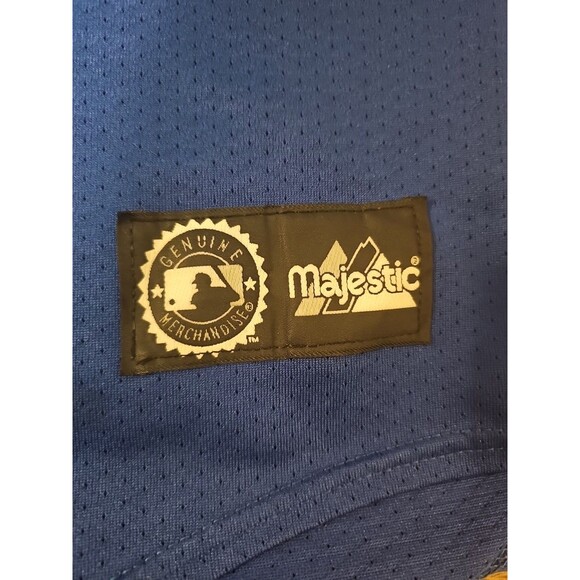 VTG 90s Majestic LA Dodgers Men’s 2XL Button Down Blue Jersey Gary Sheffield #10 - Picture 2 of 11